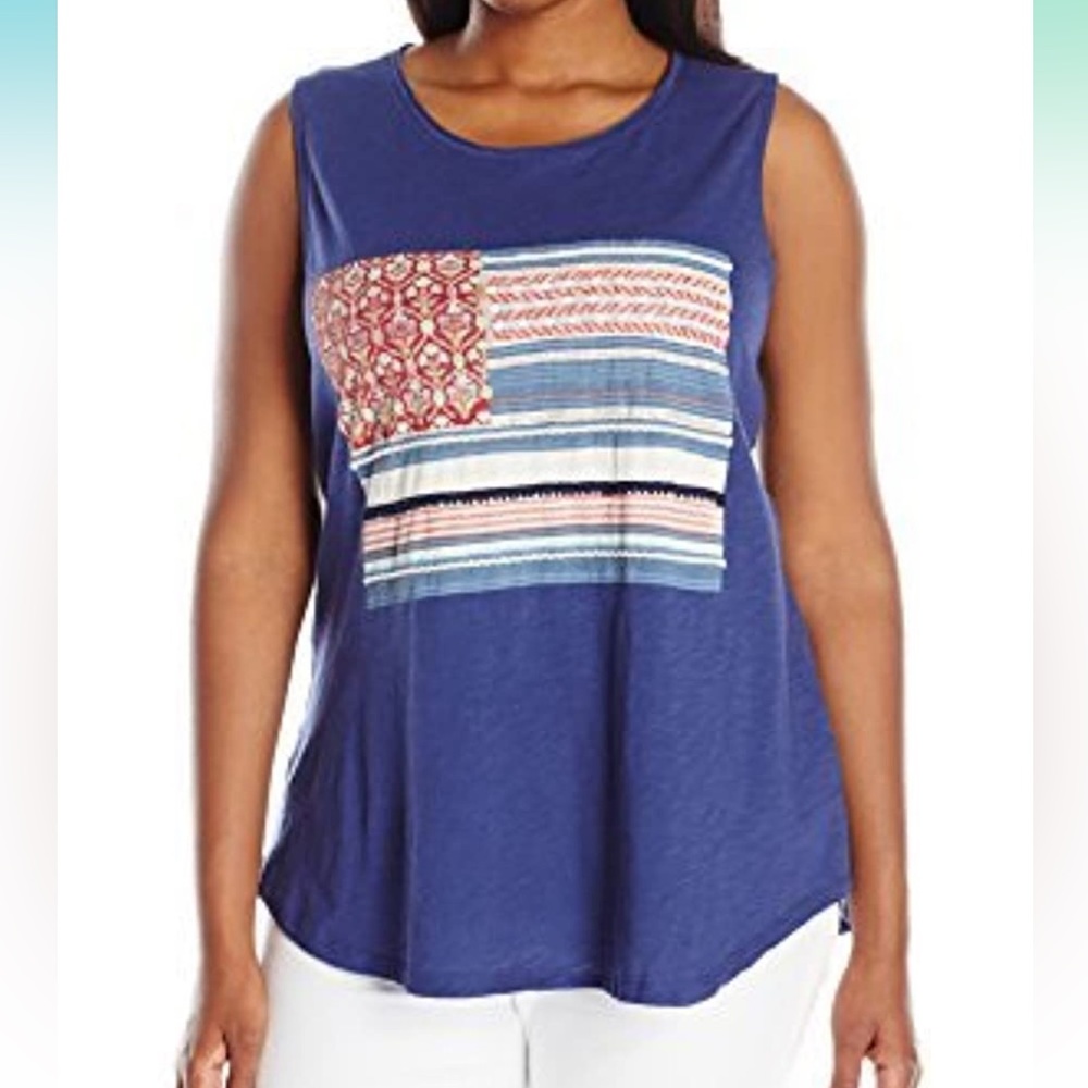 LUCKY BRAND NEW Women's Flag Tank Tee XL